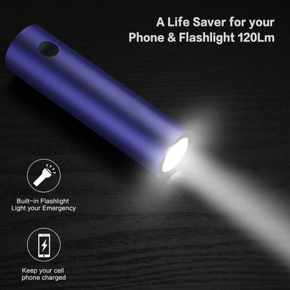 Dual-Purpose Power Bank and Flashlight